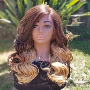 Layered OMBRE Side Parting  Body Wig